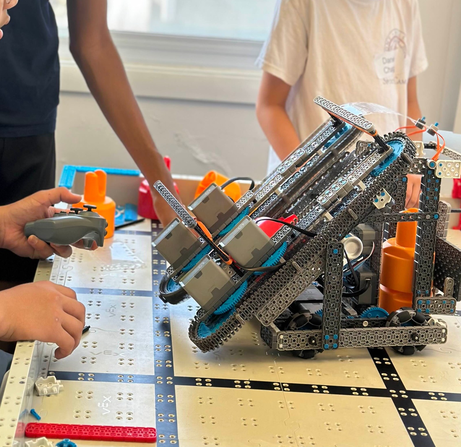 Students testing their robots